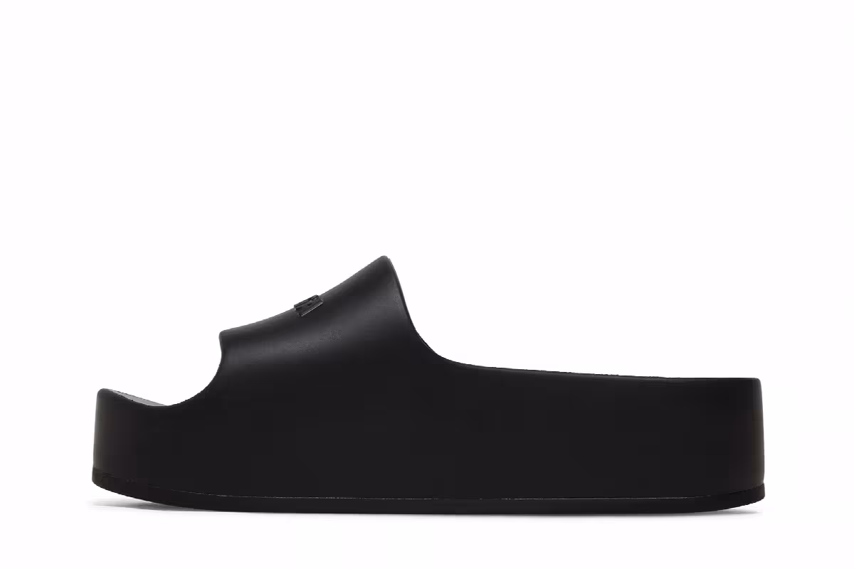Balenciaga Women's Chunky Slides Black, view 4