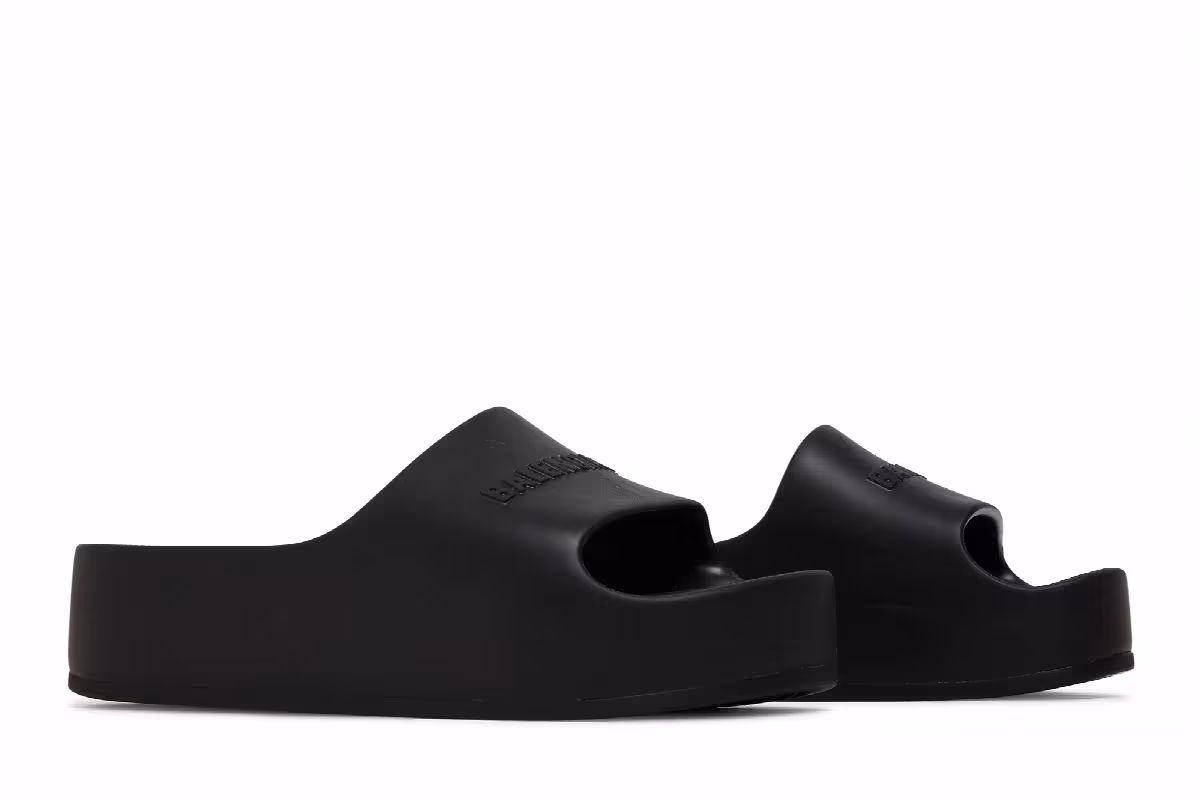 Balenciaga Women's Chunky Slides Black, view 9