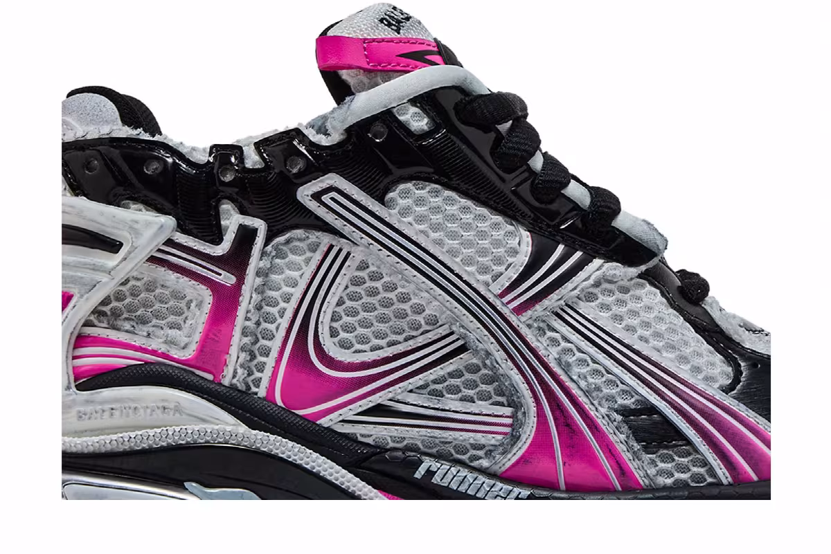 Balenciaga Women's Runner Sneaker Gradient - White Pink Black, view 3