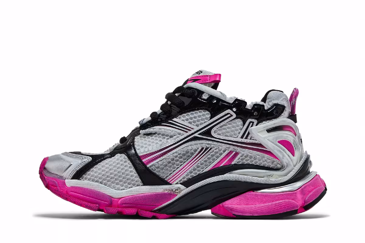 Balenciaga Women's Runner Sneaker Gradient - White Pink Black, view 4
