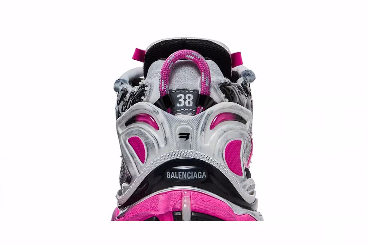 Balenciaga Women's Runner Sneaker Gradient - White Pink Black, view 8