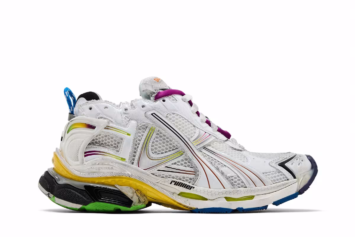 Balenciaga Runner Sneaker Gradient - White Multi-Color, view 2