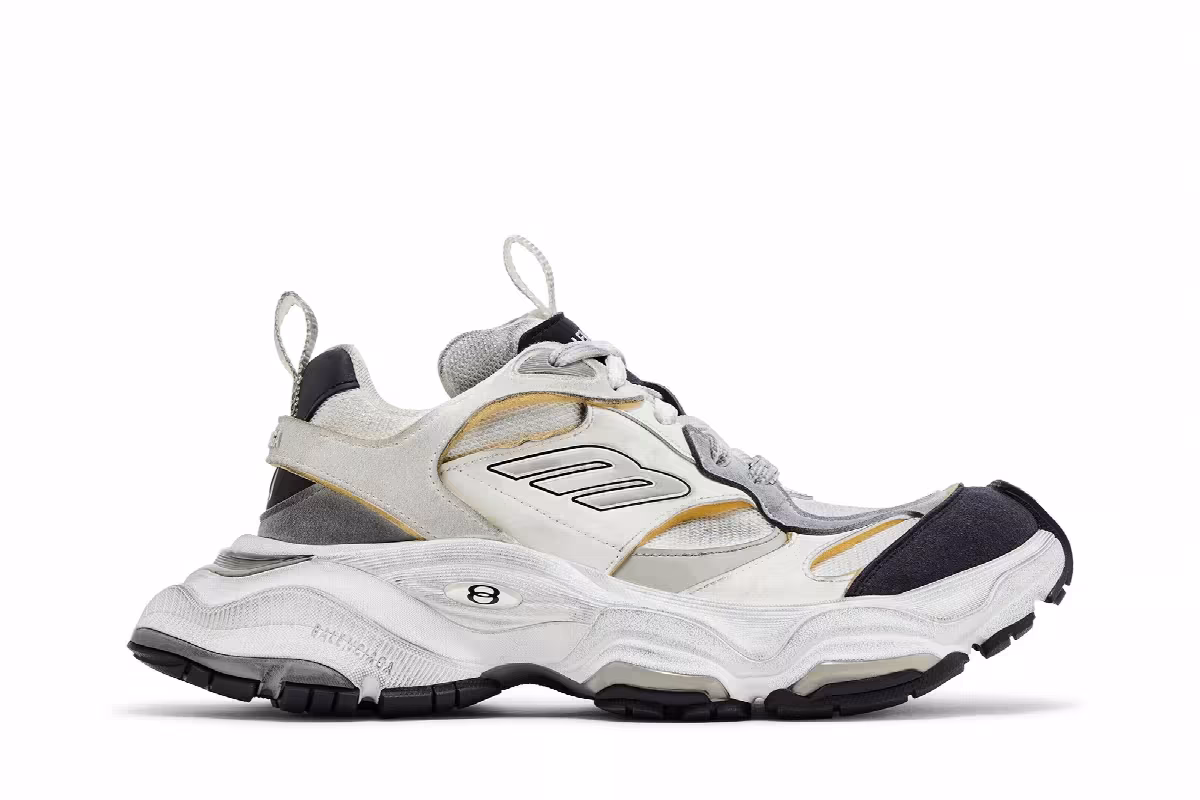 Balenciaga Cargo Sneaker Worn-Out - White Black, view 2