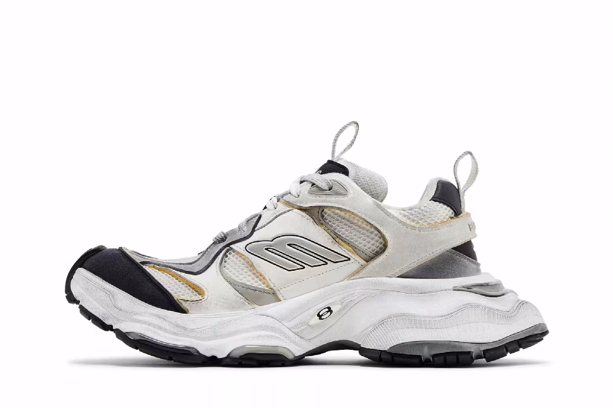 Balenciaga Cargo Sneaker Worn-Out - White Black, view 4