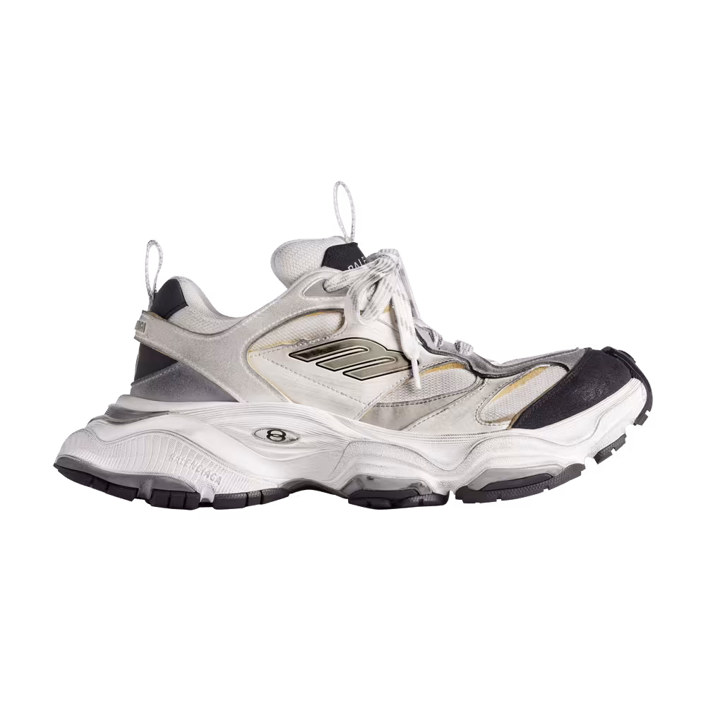 Balenciaga Women's Cargo Sneaker Worn-Out - White Black