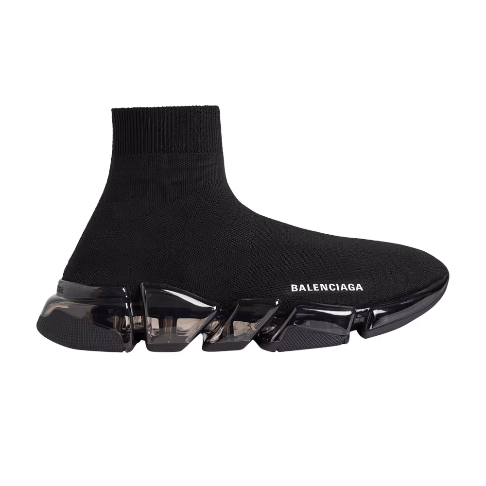 Balenciaga Women's Speed 2.0 Sneaker Full Clear Sole - Black