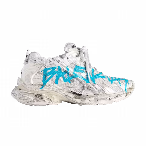 Balenciaga Runner Sneaker 'Graffiti - White Blue'