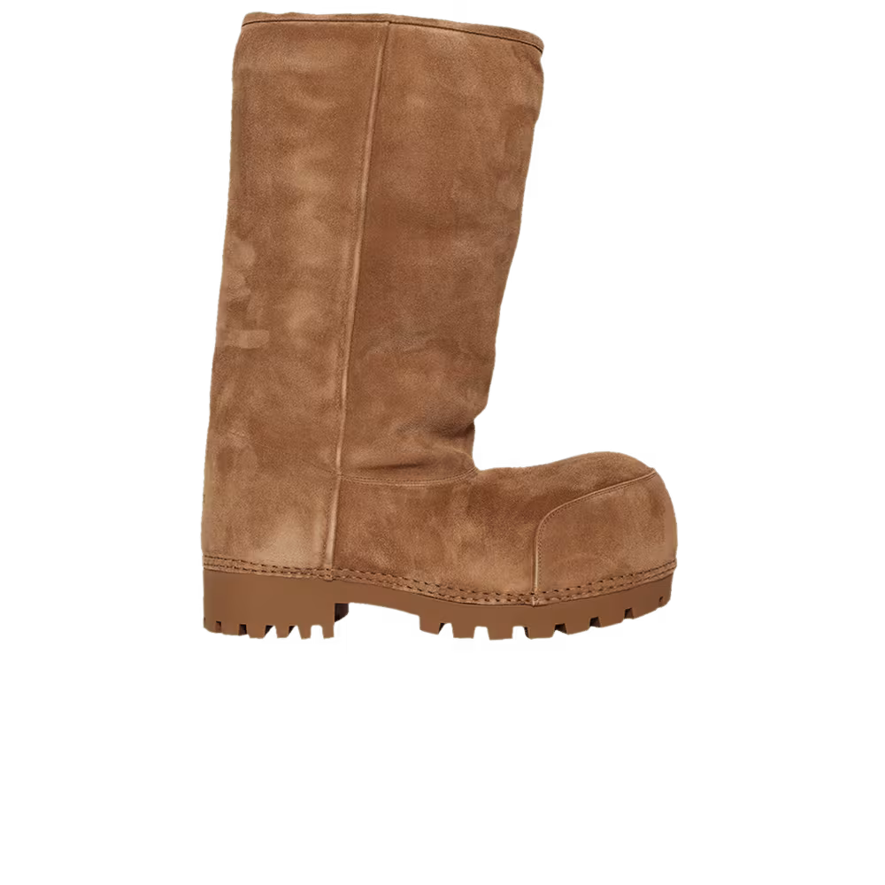 Balenciaga Women's Alaska Fur High Boot Brown