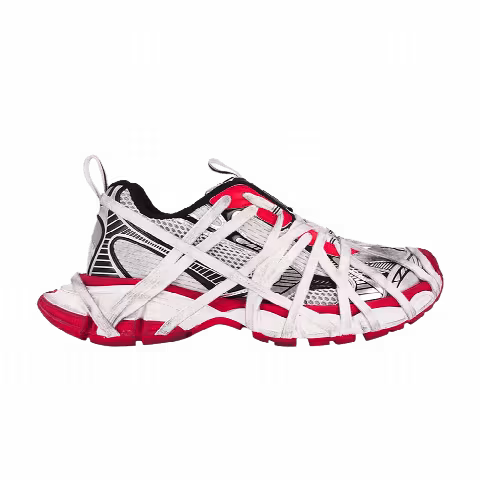 Balenciaga 3XL Extreme Lace Sneaker 'Worn-Out - Grey Red Black'