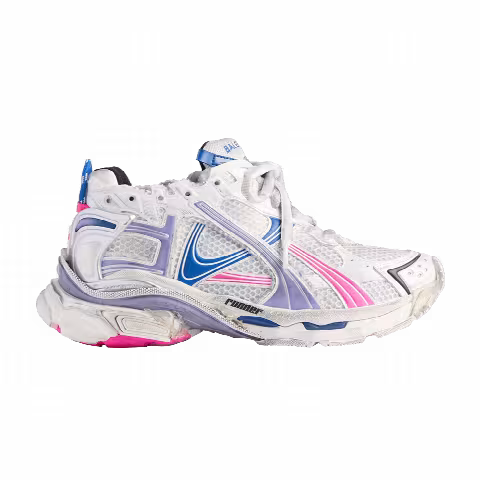 Balenciaga Wmns Runner Sneaker 'Worn-Out - White Lilac Neon Pink'