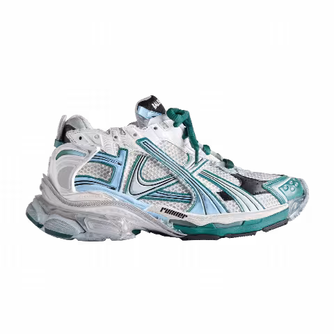 Balenciaga Wmns Runner Sneaker 'Worn-Out - White Green Blue'