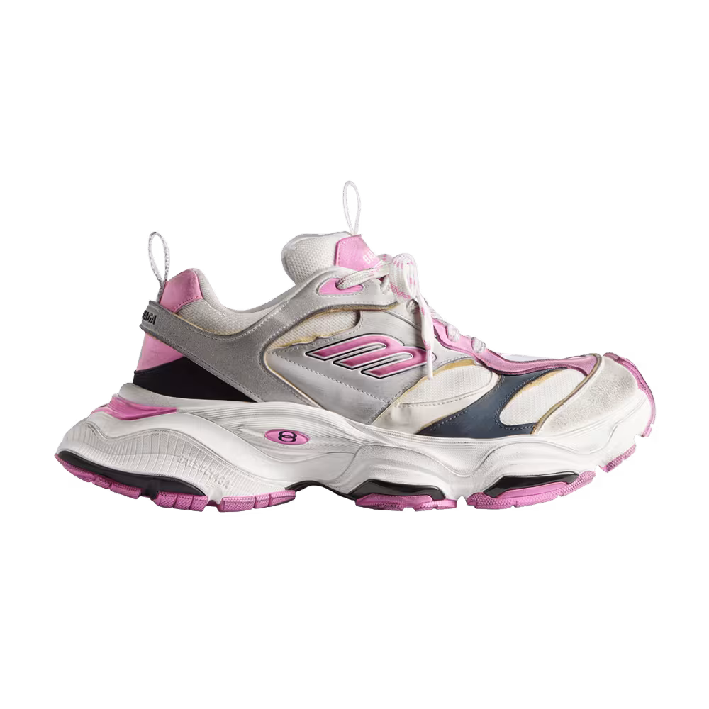 Balenciaga Women's Cargo Sneaker Worn-Out - Grey Pink