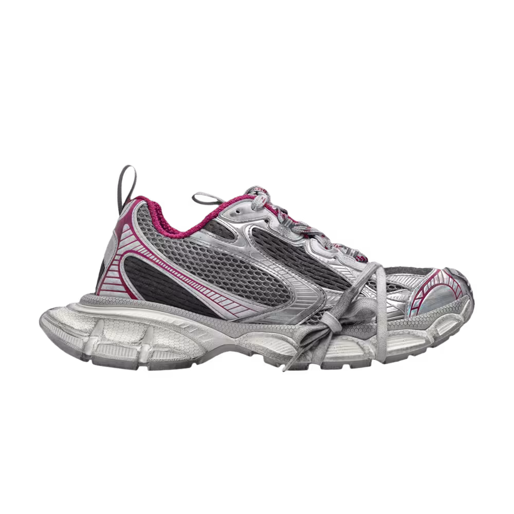 Balenciaga Women's 3XL Sneaker Worn-Out - Grey Pink