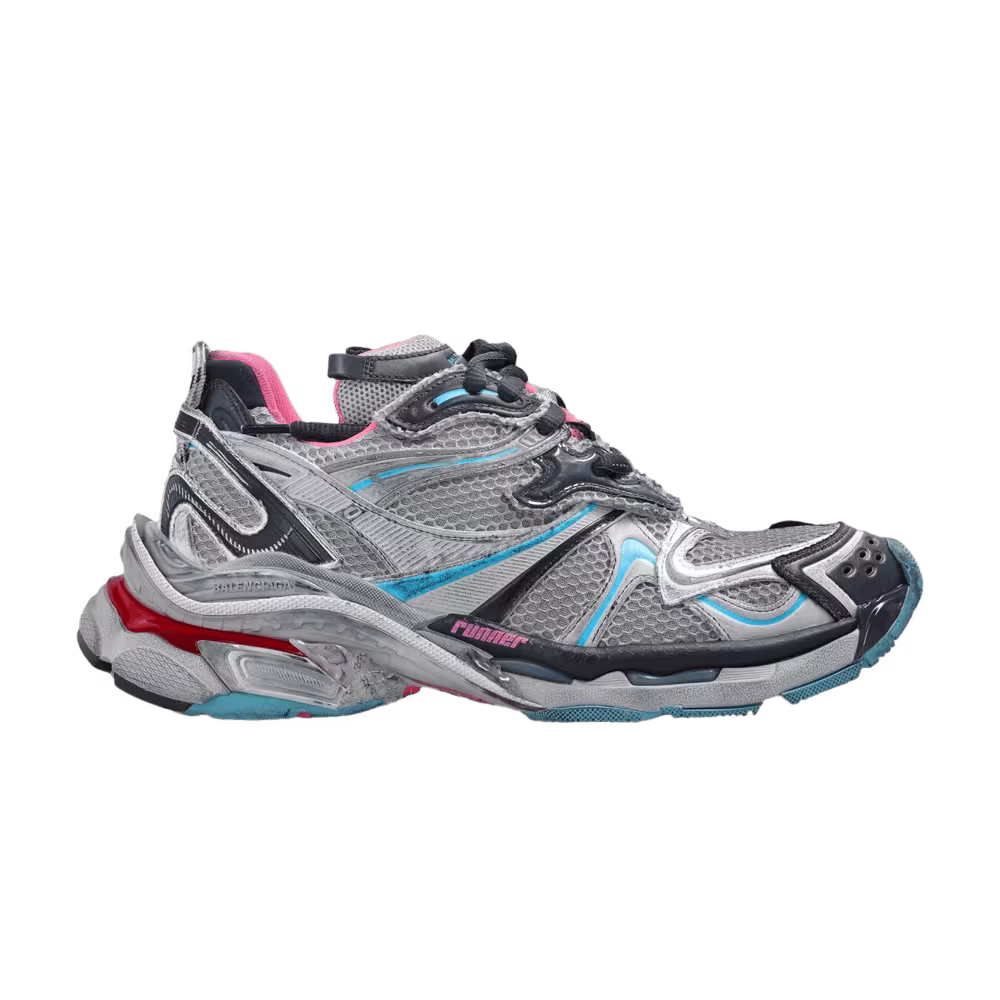 Balenciaga Runner Sneaker Worn-Out - Grey Multi-Color