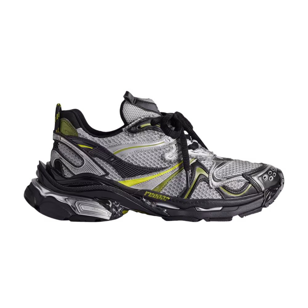 Balenciaga Runner Sneaker Worn-Out - Silver Neon Yellow