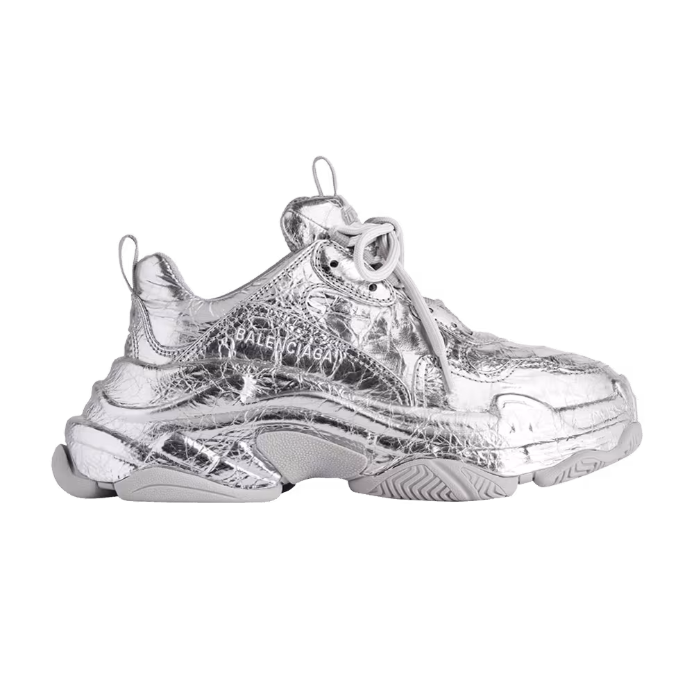 Balenciaga Triple S Sneaker Silver Metallic Arena