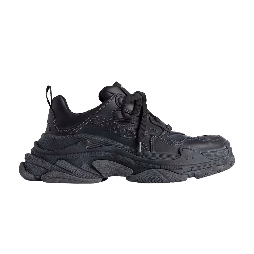 Balenciaga Triple S Sporty Sneaker Worn-Out - Black