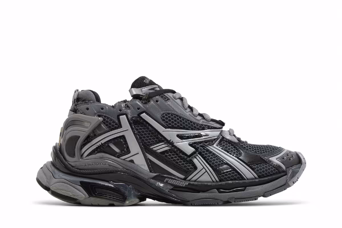 Balenciaga Runner Sneaker Dark Grey Black, view 2