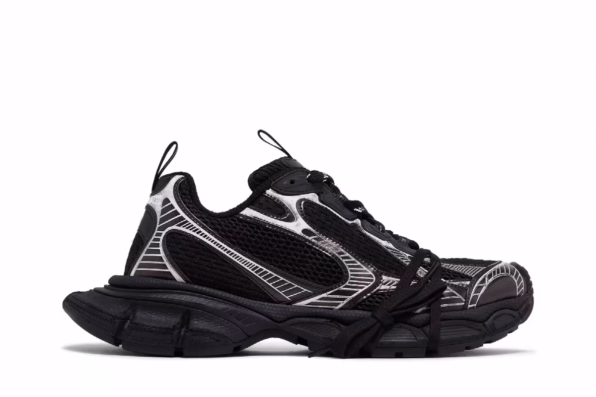 Balenciaga 3XL Sneaker Worn-Out - Black White, view 2