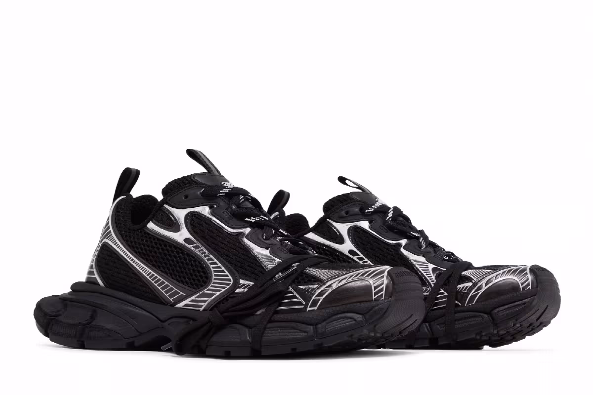 Balenciaga 3XL Sneaker Worn-Out - Black White, view 9
