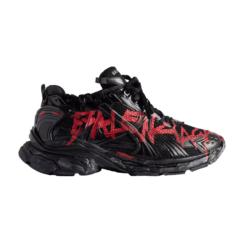 Balenciaga Runner Sneaker Graffiti - Black Red 2023