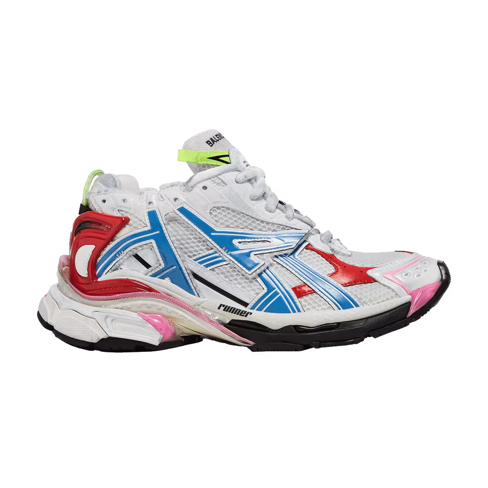 Balenciaga Runner Sneaker White Red Blue Pink
