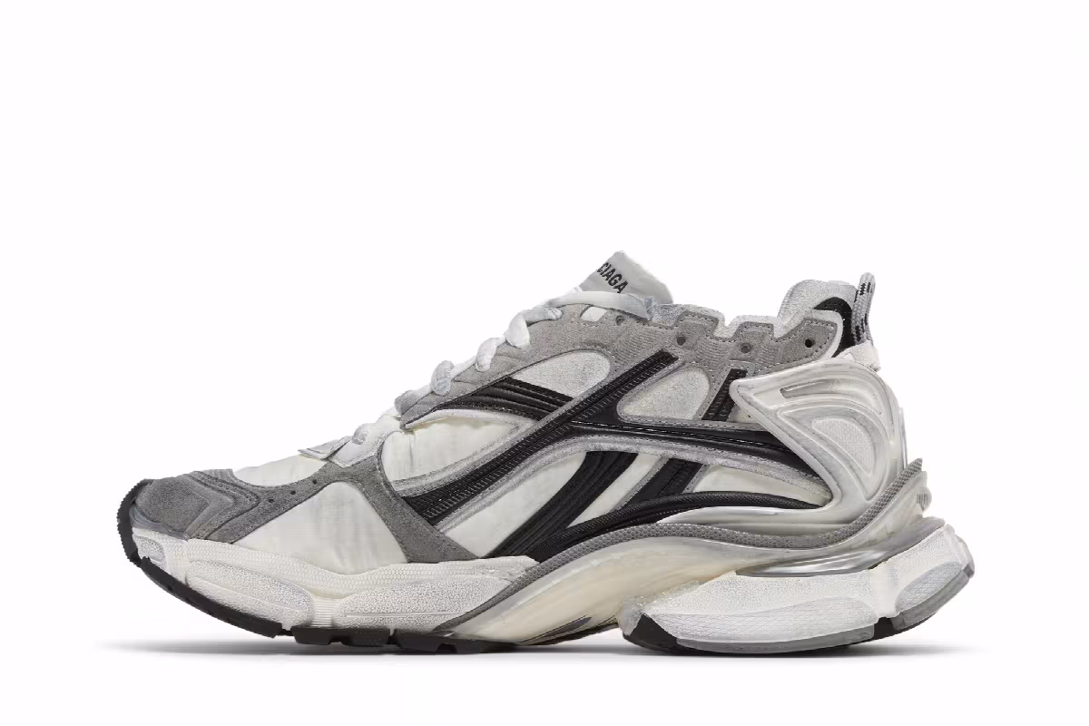 Balenciaga Runner Sneaker Worn-Out - Grey White Black, view 4