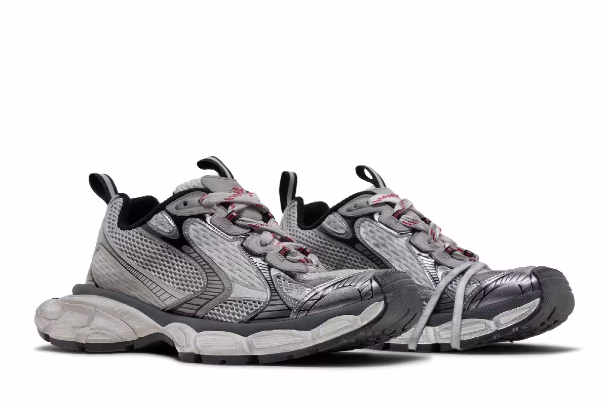 Balenciaga 3XL Sneaker Worn Out - Grey White, view 9