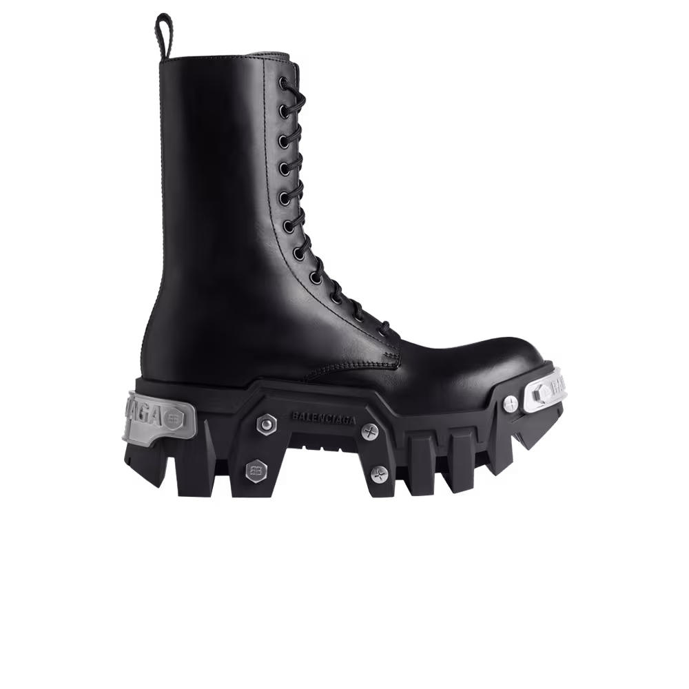 Balenciaga Bulldozer Lace-up Boot Black