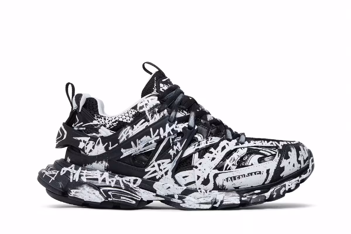 Balenciaga Track Sneaker Graffiti - Black White, view 2