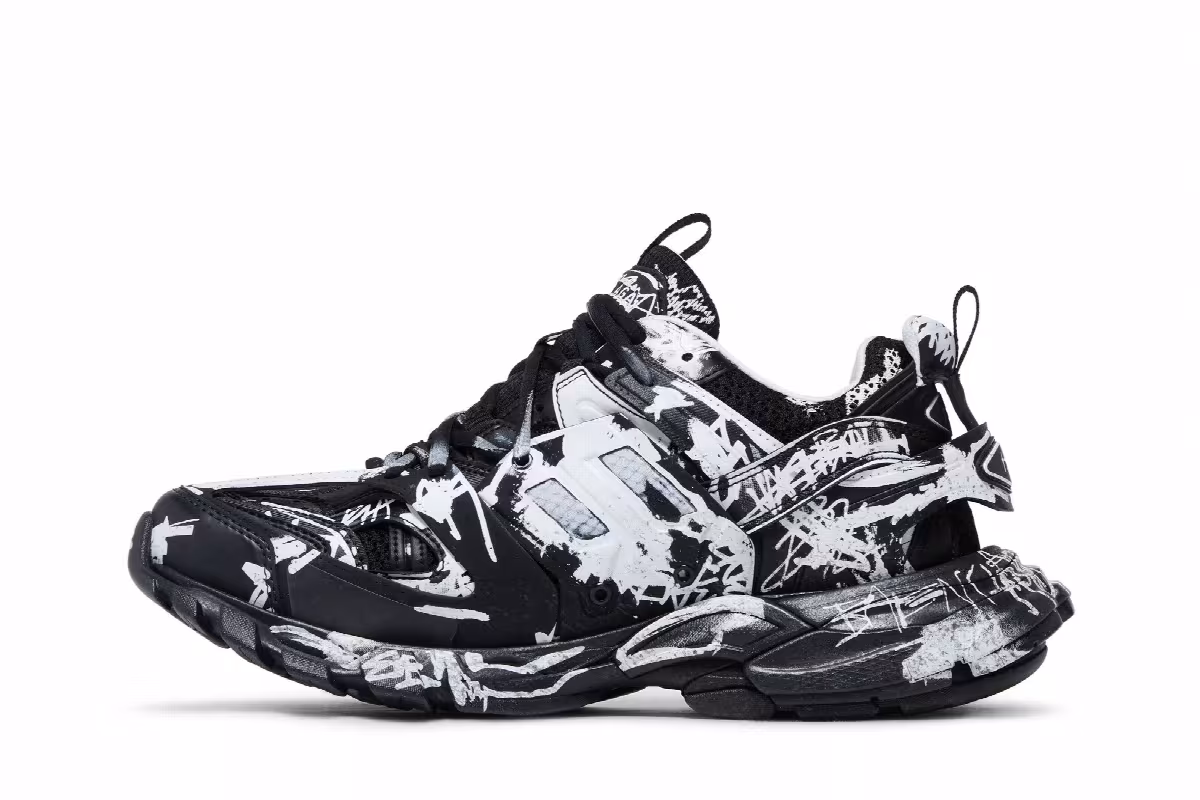 Balenciaga Track Sneaker Graffiti - Black White, view 4