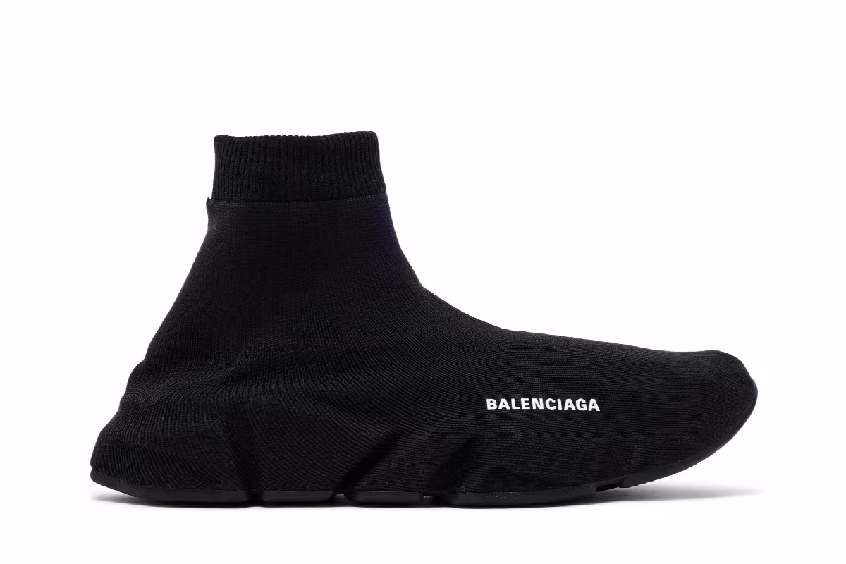 Balenciaga Speed Full Knit Black, view 2