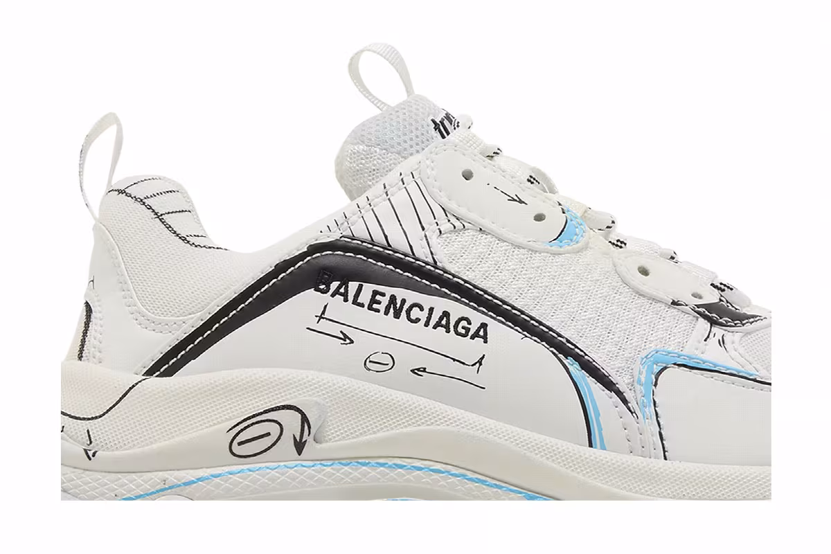 Balenciaga Triple S Sneaker Sketch - White, view 3