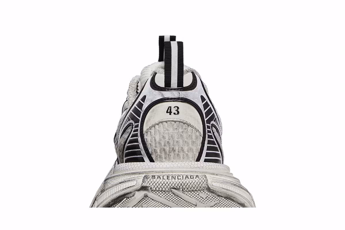 Balenciaga 3XL Sneaker Worn-Out - White Black, view 8