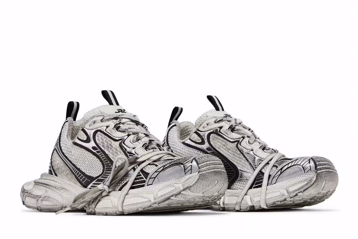 Balenciaga 3XL Sneaker Worn-Out - White Black, view 9