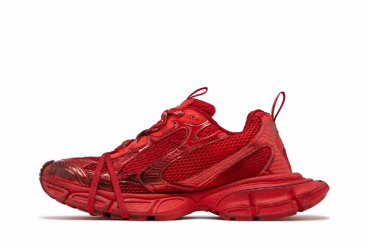 Balenciaga 3XL Sneaker Worn-Out - Red, view 4