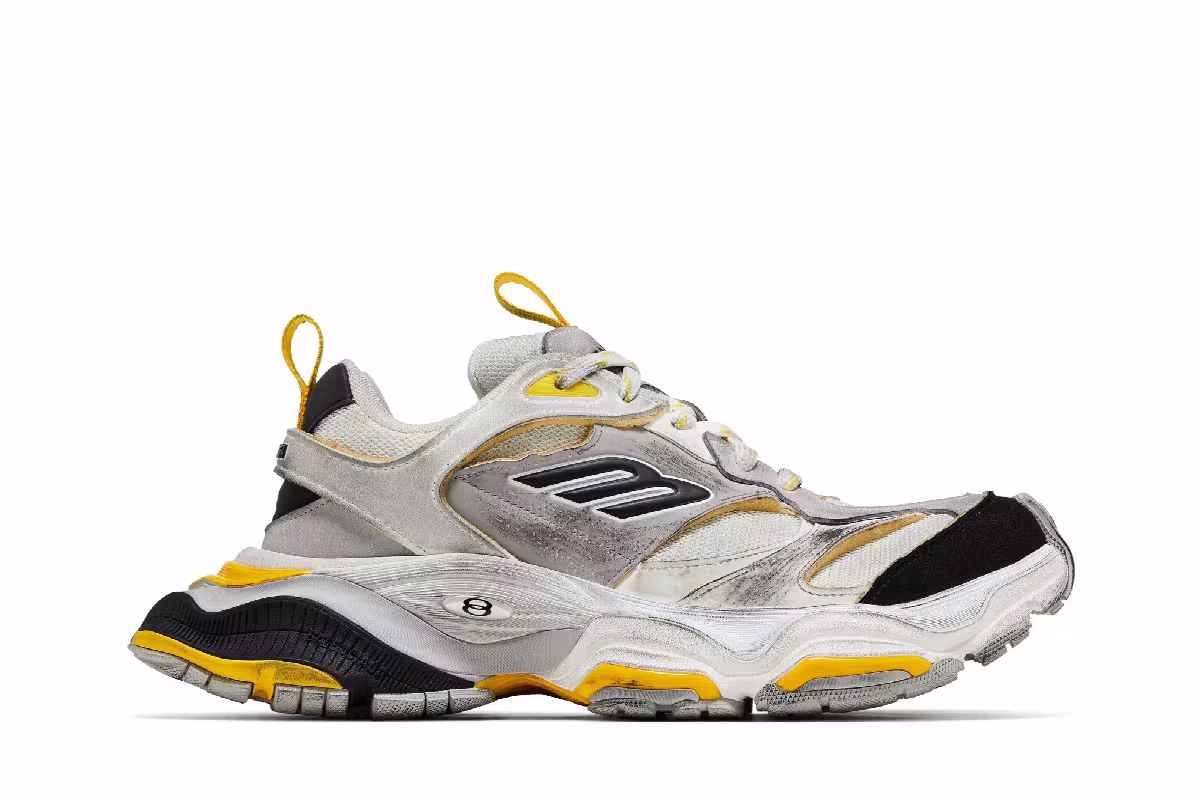 Balenciaga Cargo Sneaker Worn-Out - Grey Yellow, view 2