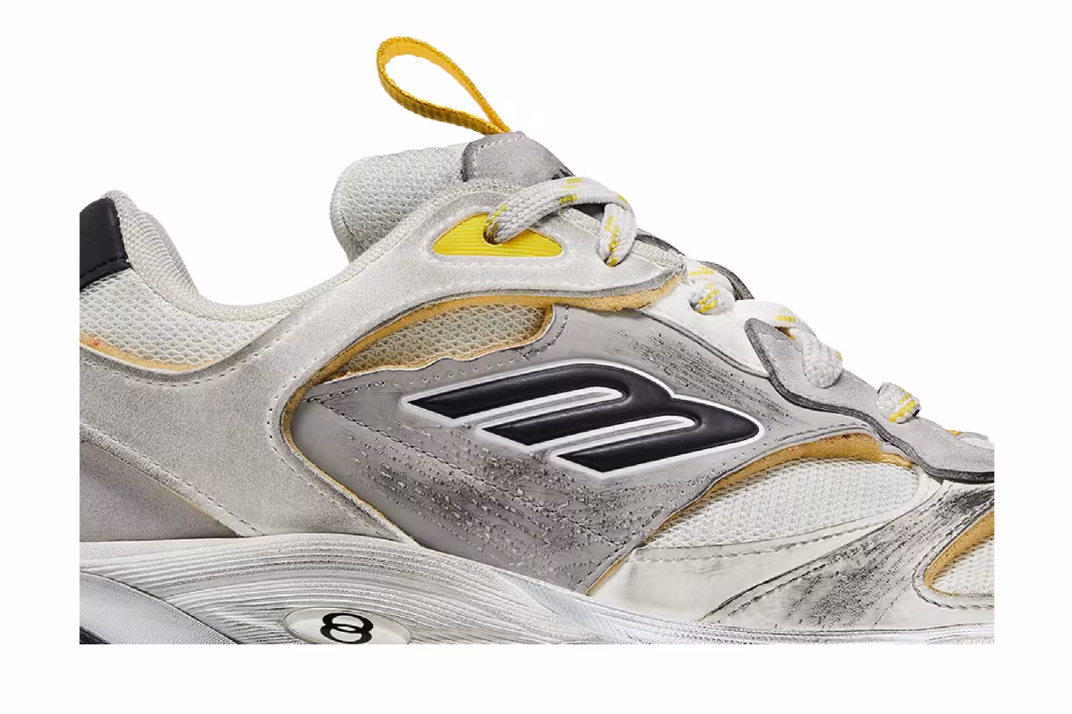 Balenciaga Cargo Sneaker Worn-Out - Grey Yellow, view 3