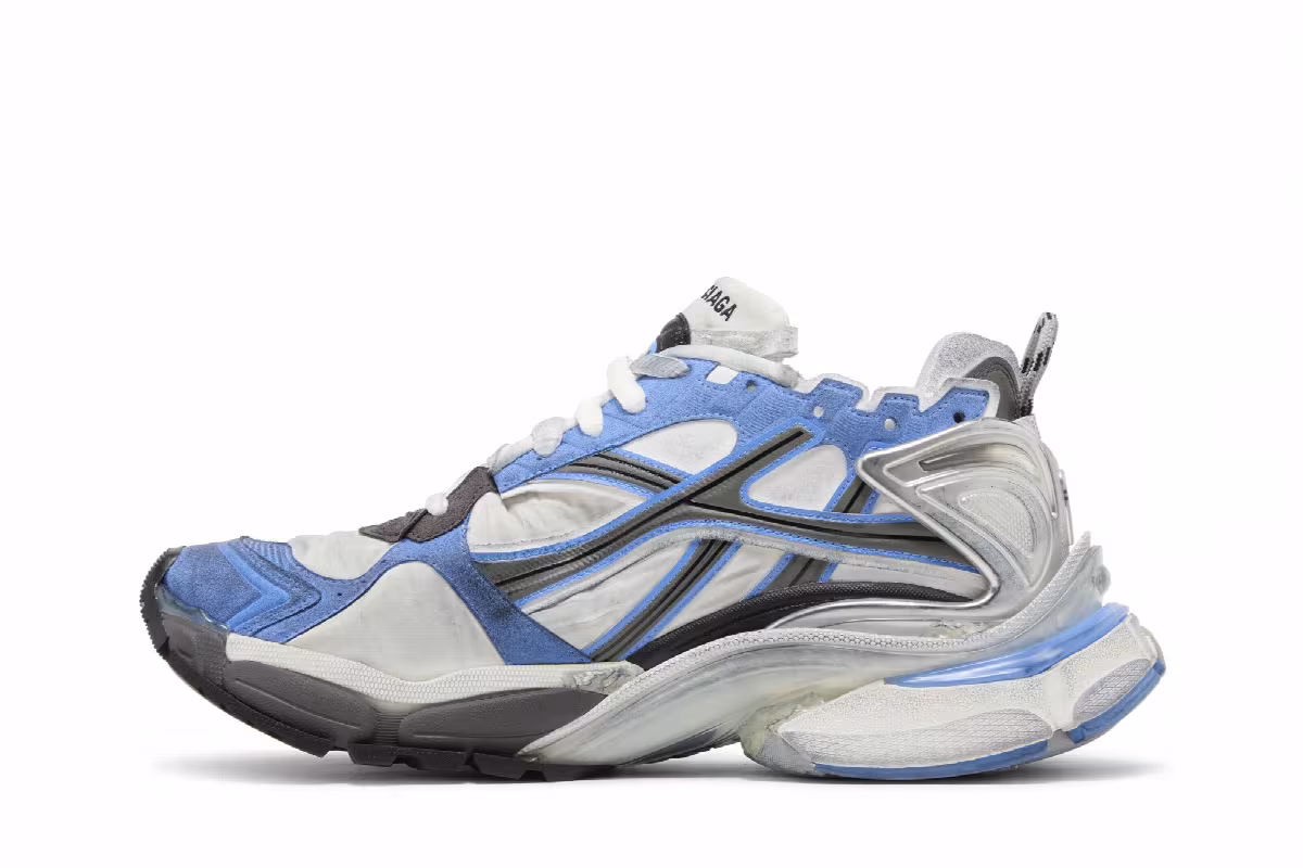 Balenciaga Runner Sneaker Worn-Out - Blue Grey, view 4