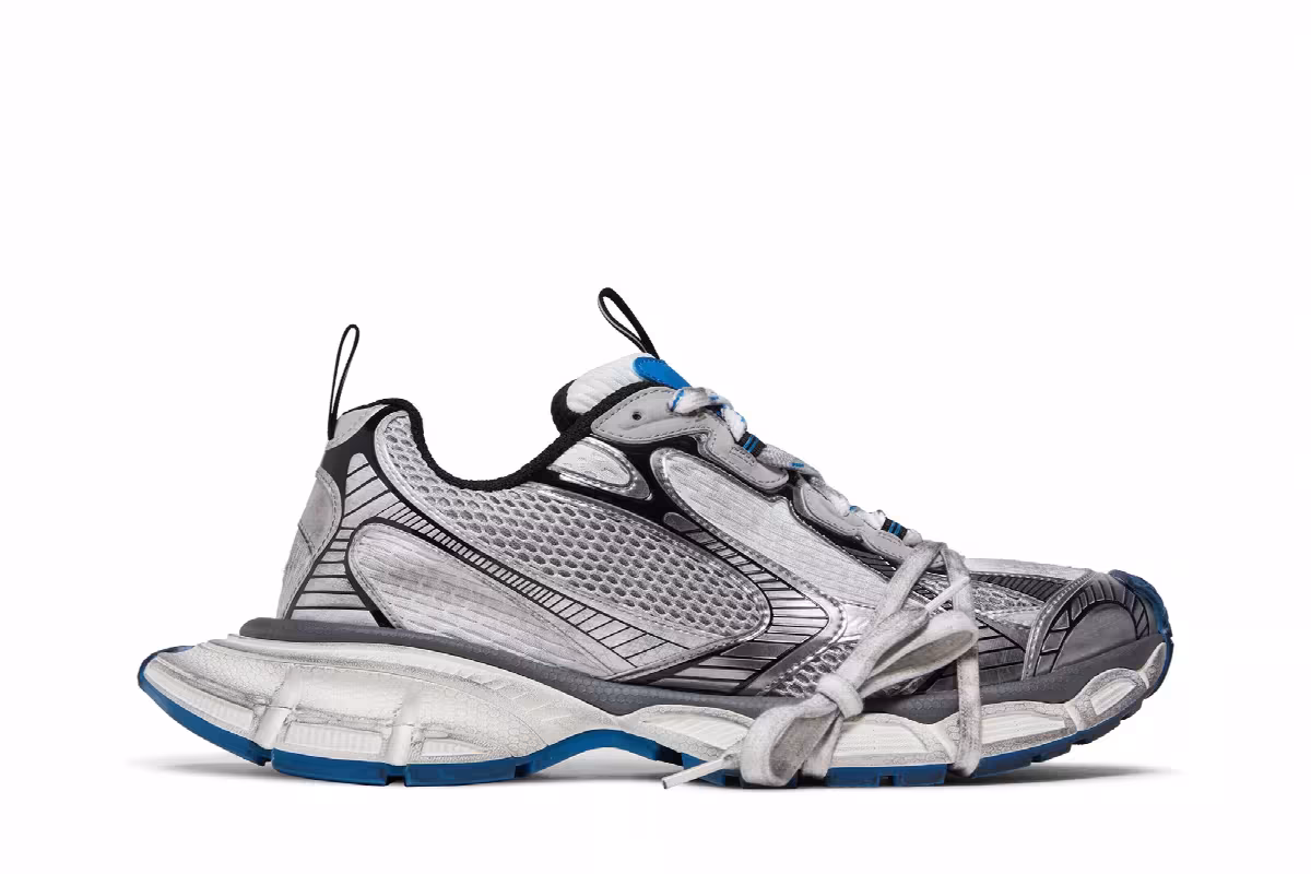 Balenciaga 3XL Sneaker Worn-Out - Grey Blue, view 2