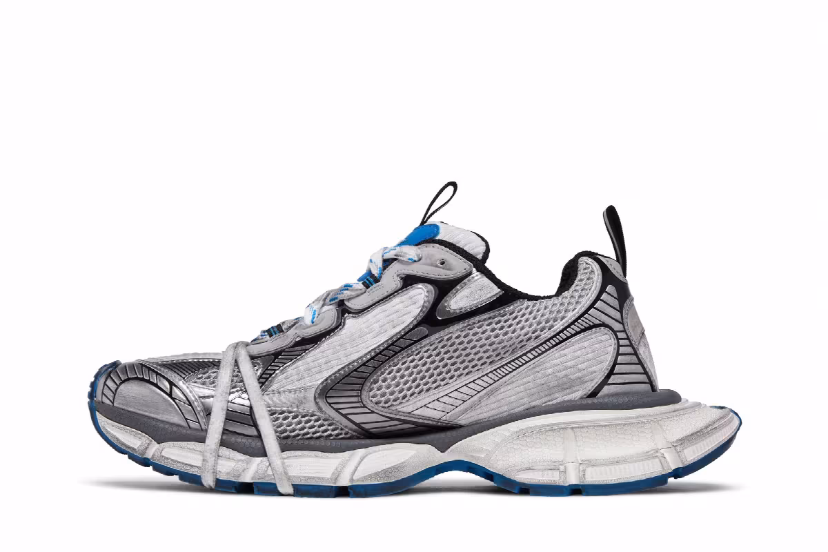 Balenciaga 3XL Sneaker Worn-Out - Grey Blue, view 4