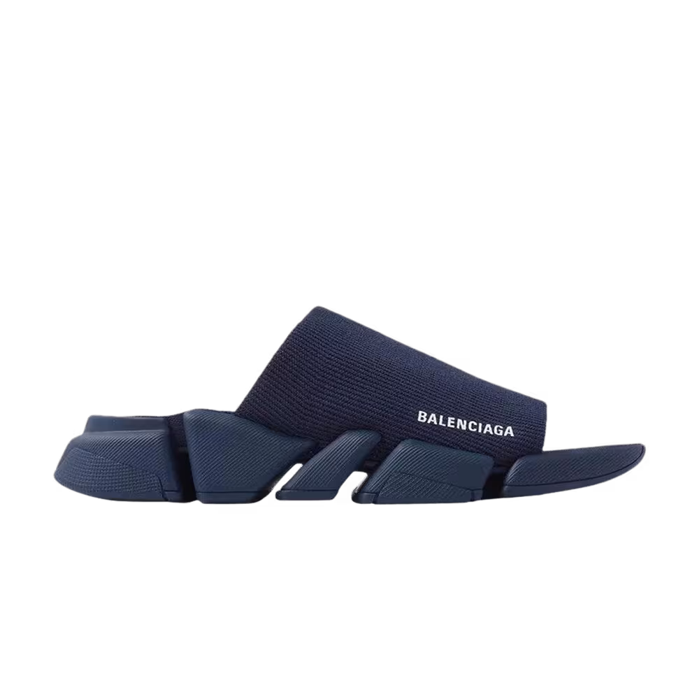 Balenciaga Speed 2.0 Slide Sandal Navy