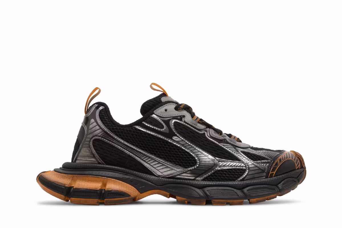 Balenciaga 3XL Sneaker Worn-Out - Black Orange, view 2