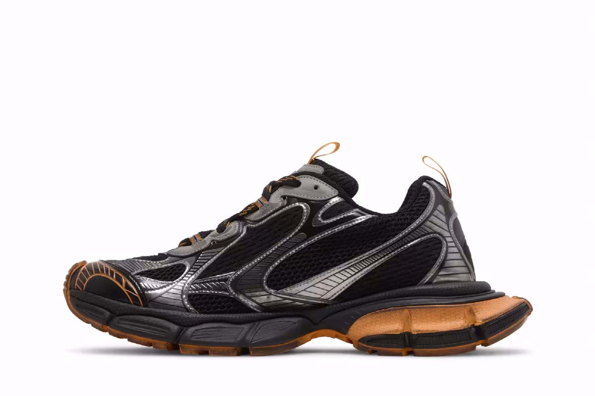 Balenciaga 3XL Sneaker Worn-Out - Black Orange, view 4