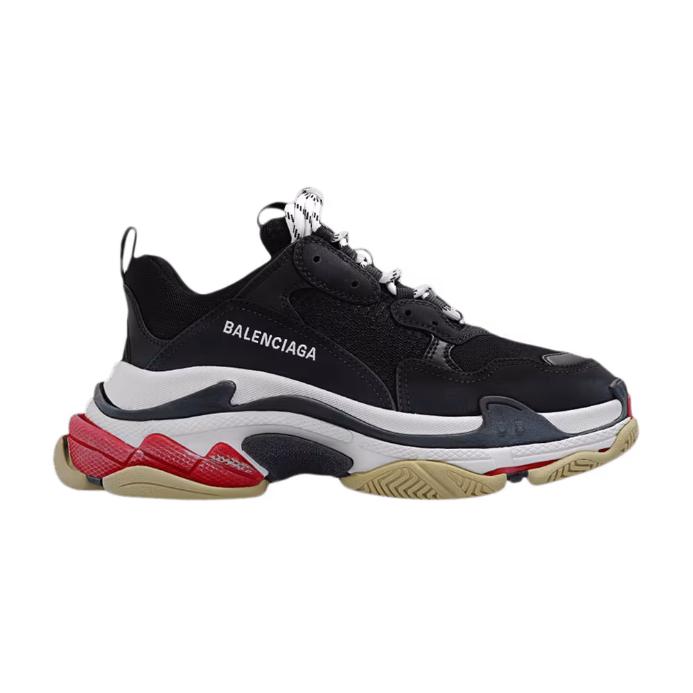 Balenciaga Women's Triple S Sneaker Black Red 2023