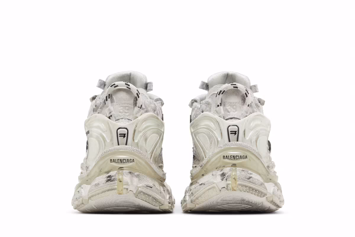 Balenciaga Women's Runner Sneaker Graffiti - White Black, view 7