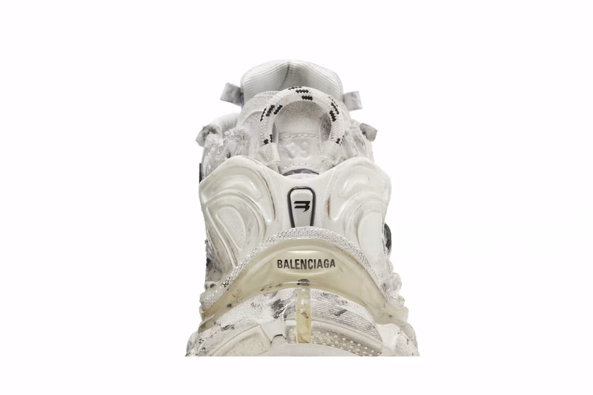 Balenciaga Women's Runner Sneaker Graffiti - White Black, view 8