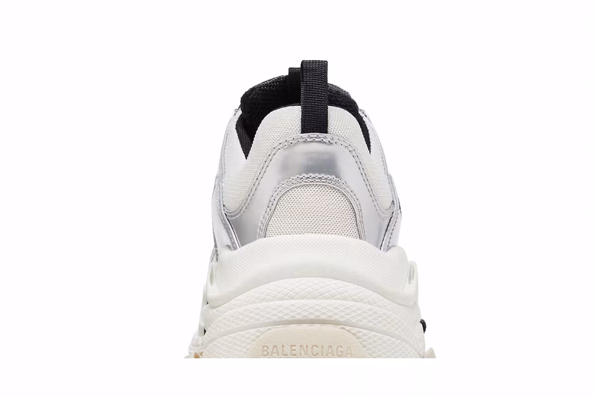 Balenciaga Triple S Sneaker Black White Silver, view 8