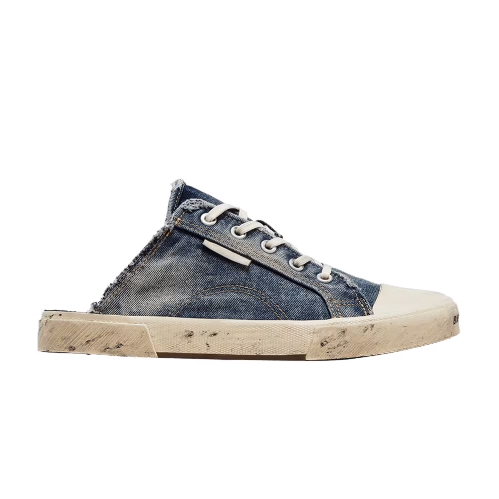 Balenciaga Paris Sneaker Mule Destroyed - Denim