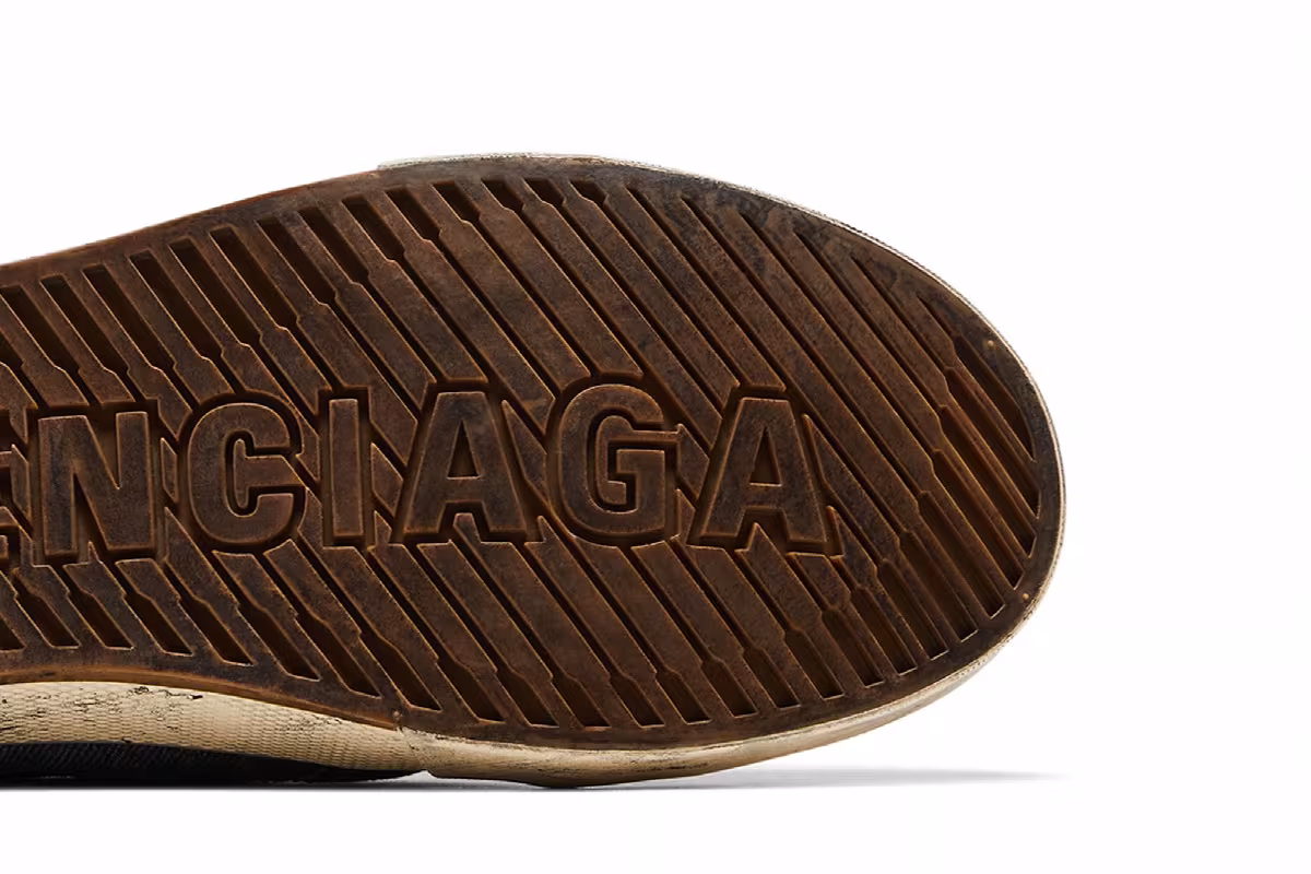 Balenciaga Paris Sneaker Mule Destroyed - Denim, view 6